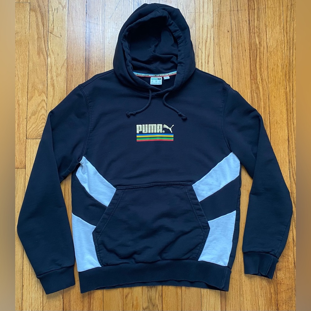 Puma Hoodie Men's Medium Auf Allen Funf Kontinenten Rainbow Unity